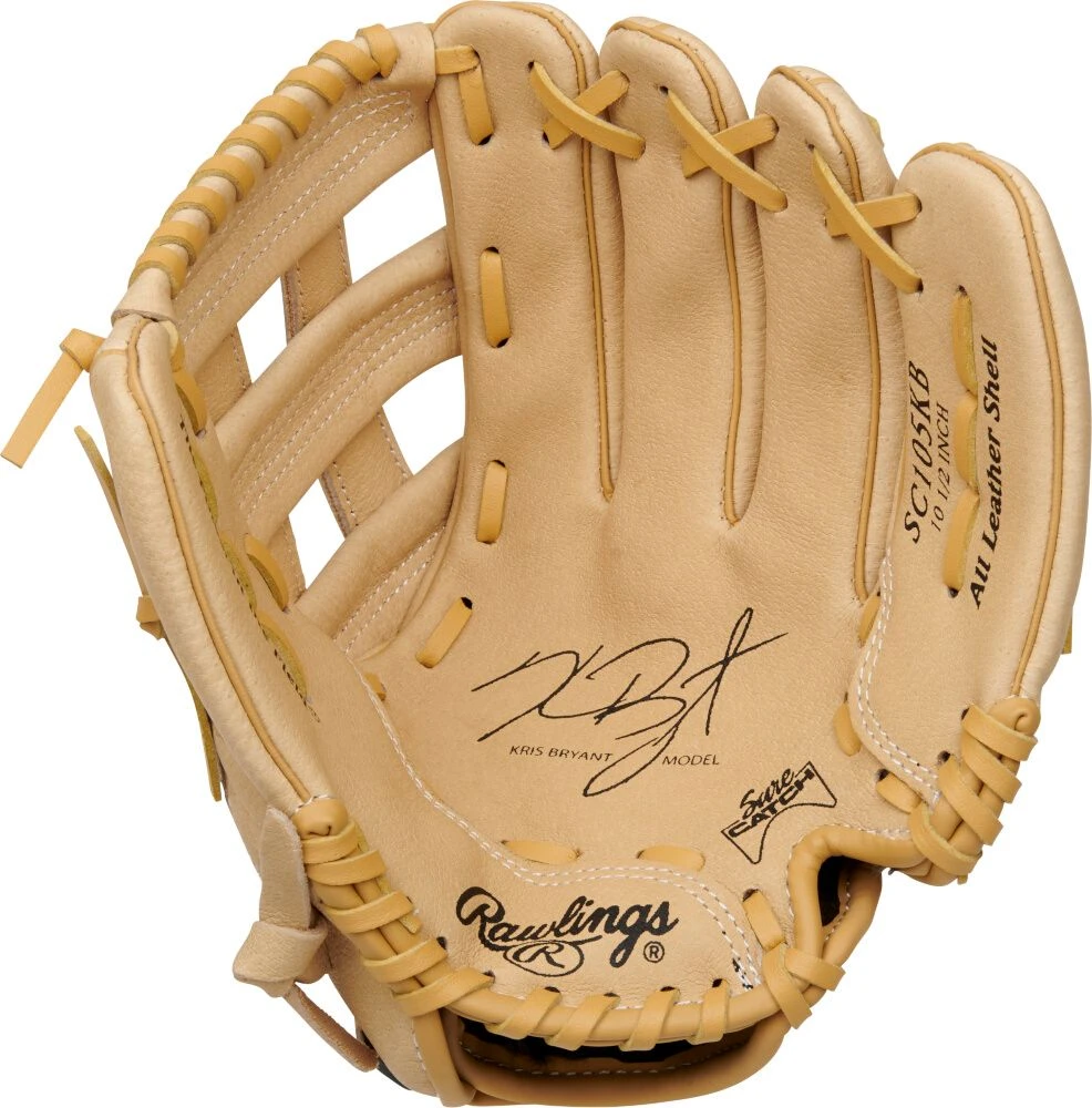 10.5 Inch Rawlings Sure Catch Youth Pro Taper Baseball Glove SC105KB - Image 2