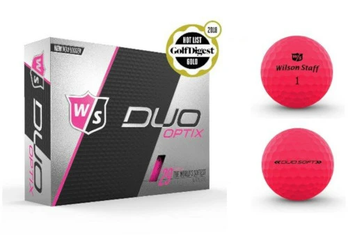 Wilson Staff Duo Soft Optix 6 Dozen Proton Pink Golf Balls - Free Shipping!